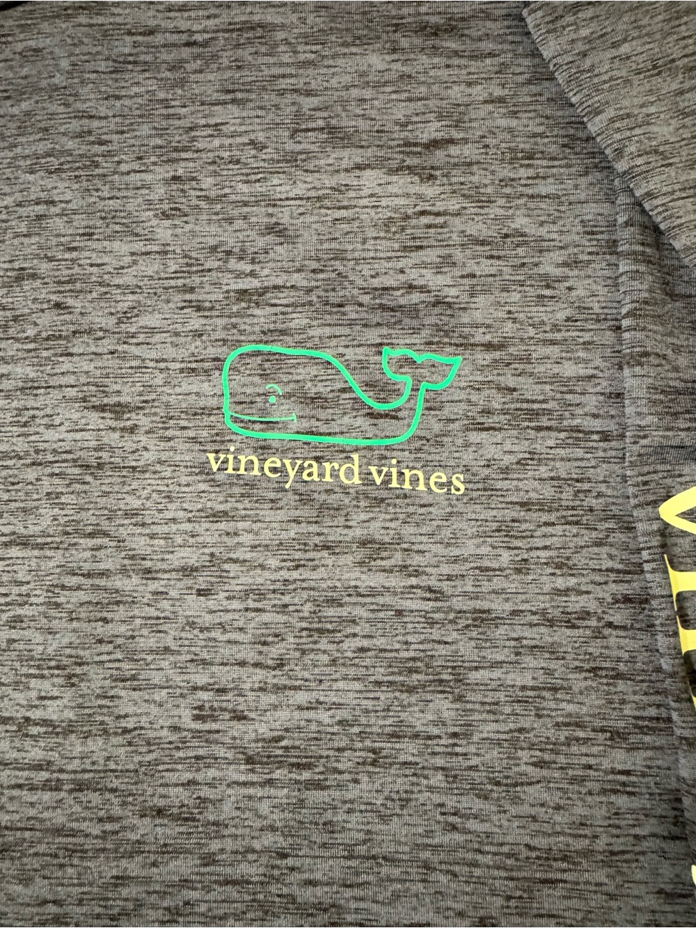 Vineyard Vines Men’s Long-Sleeve Performance Tee — Heather Gray Like Logo XL - Picture 2 of 10